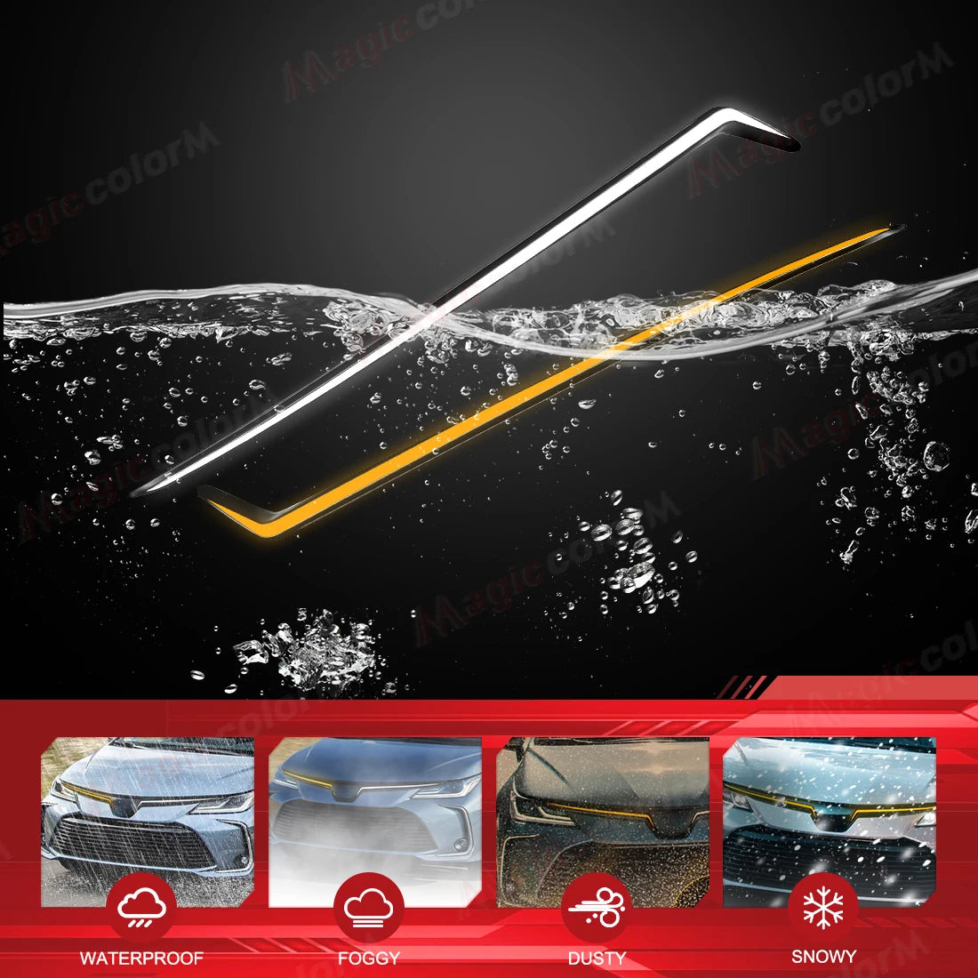 Car Engine Hood Front Bumper DRL For Toyota Corolla 2019 2020 2021 2022 2023 2024 2025 LED | AUTOKITSHOP