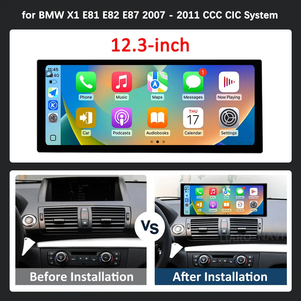for BMW X1 E81 E82 E87 2007 - 2011 CCC CIC System Car Radio Multimedia Player Carplay Andr