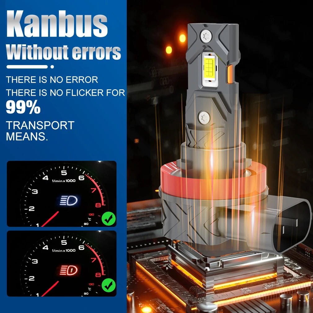 XSTORM H11 LED Light Canbus 9005 HB3 LED Car Headlight 100W 20000LM 6500K Headlight Bulbs