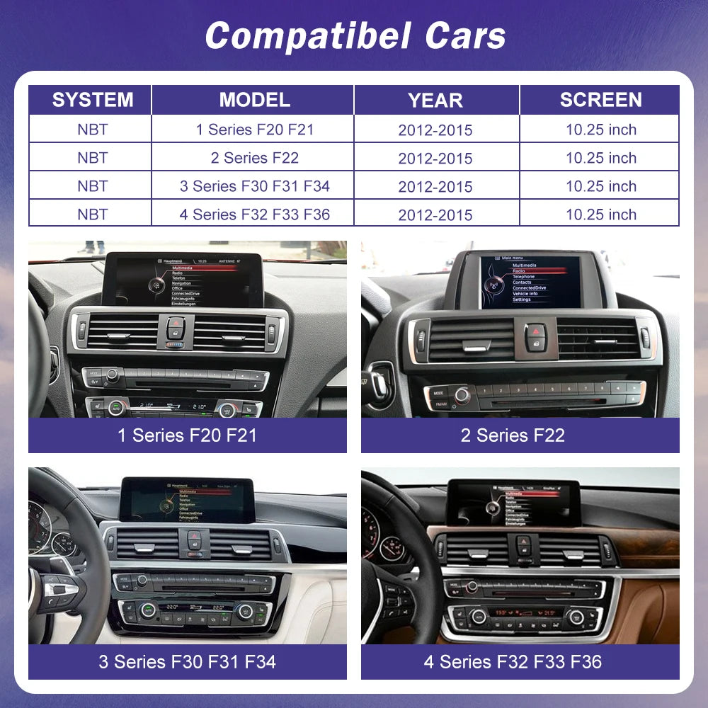 1920*720 Multimedia Touch Screen For BMW 1/2/3/4 Series F20/F21/F22/F30/F31/F33/F34/F36 An | AUTOKITSHOP
