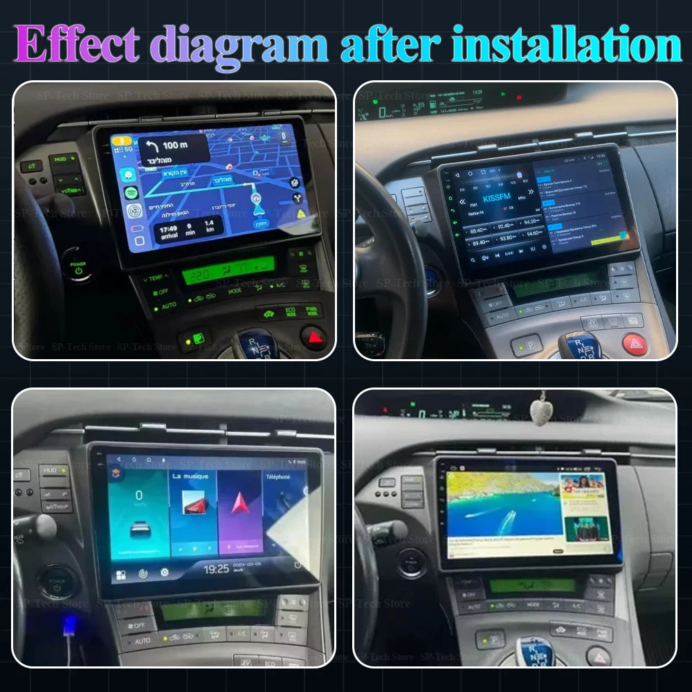 Android 16 For Toyota Prius Xw30 2009 2010 2011 2012 2013- 2015 Lhd Car Radio Screen Multi | AUTOKITSHOP