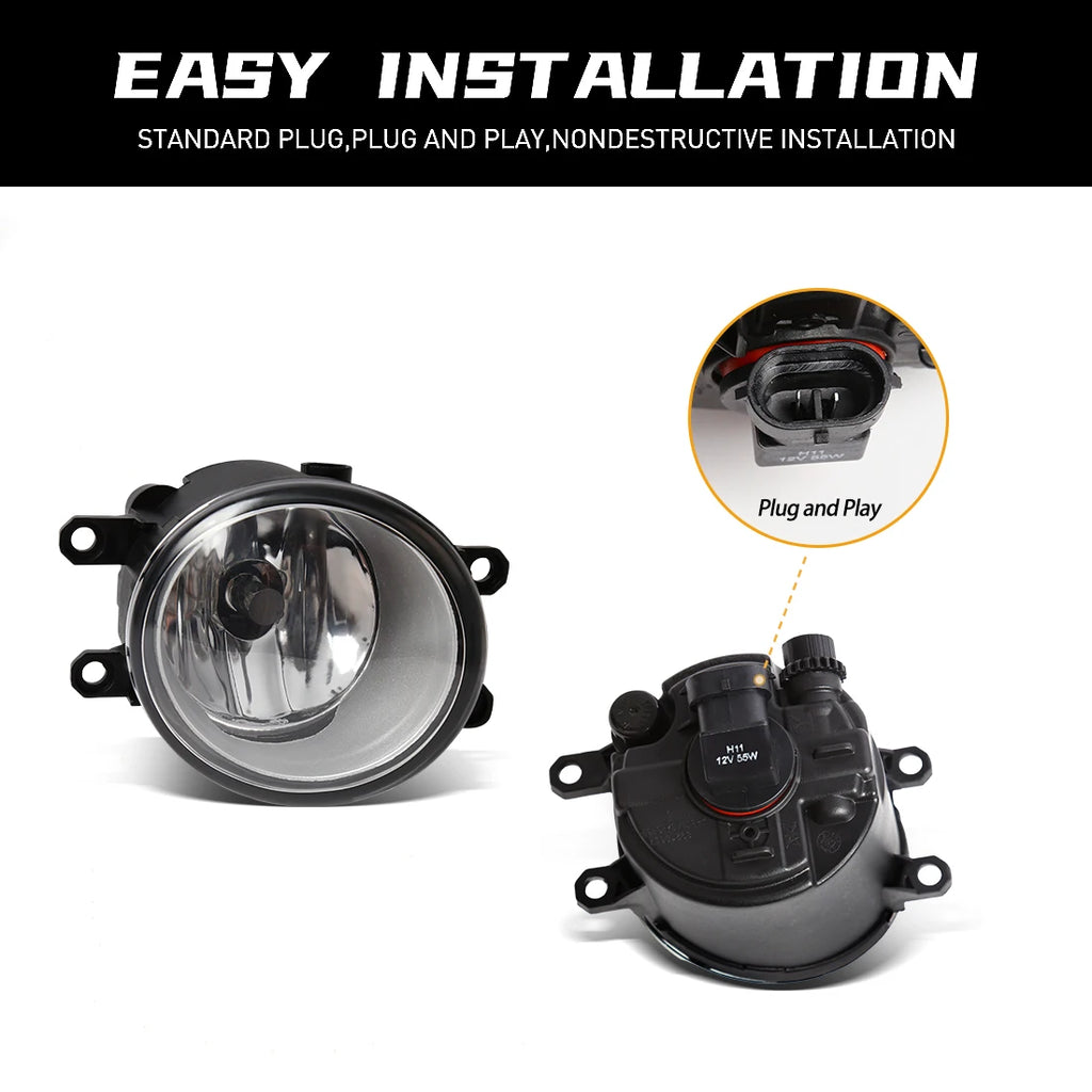 Car Fog Lamps For Toyota Wish 2004 2005 DRL Daytime Running Lights Front Bumper Headlights | AUTOKITSHOP
