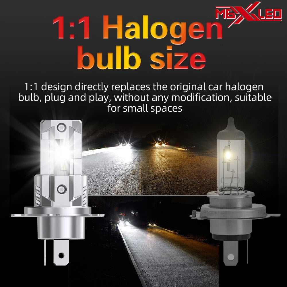 H4 P43t HB2 9003 LED Car Headlight Bulbs White High Power Canbus Error Free Fog Lamp 12V f