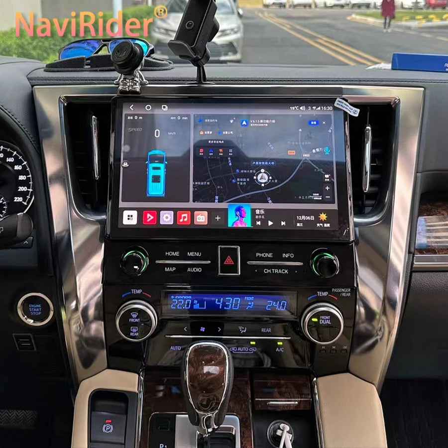 Auto Navigation Head Unit Android 14 For Toyota Alphard 30 Vellfire 2015-201911.5inch Tape