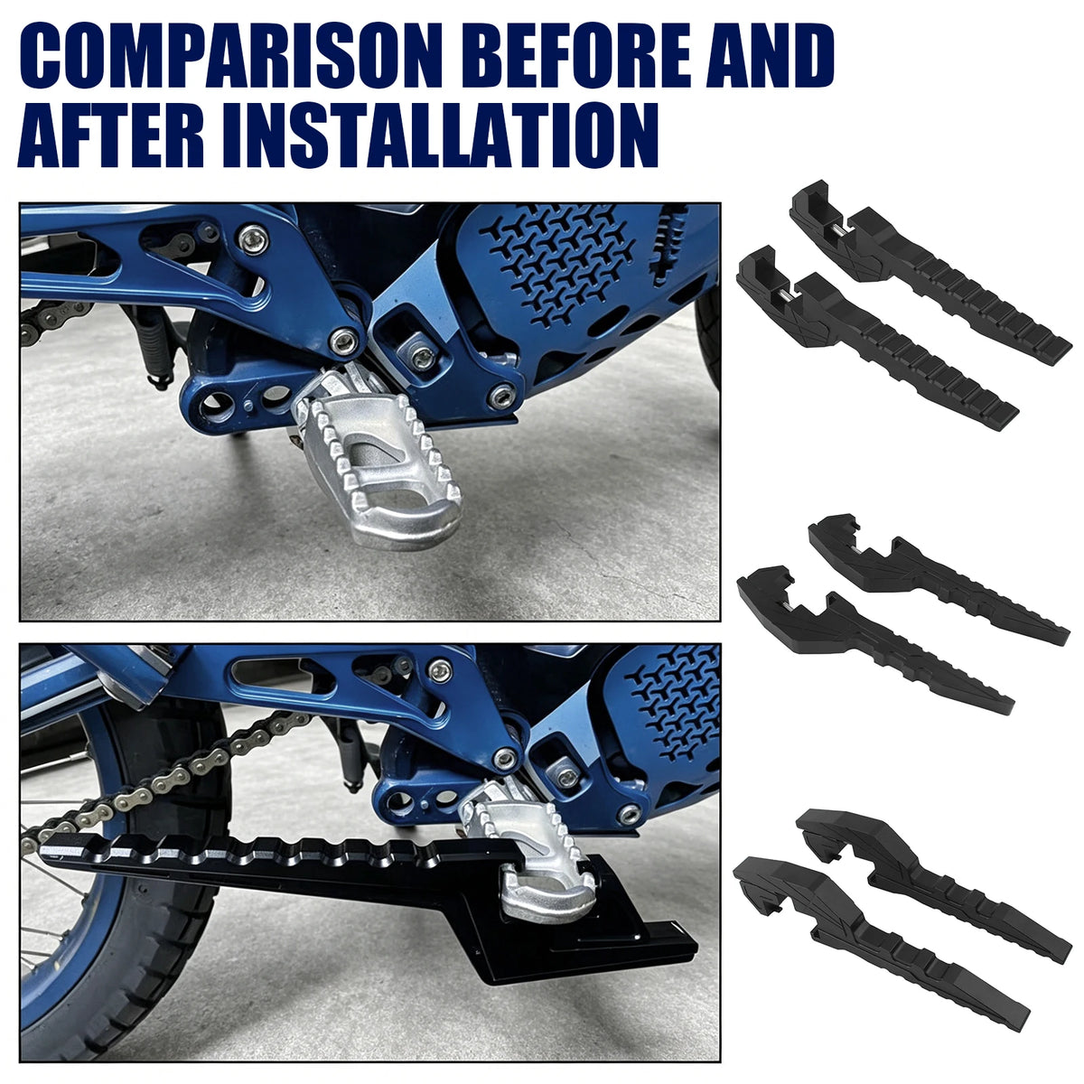 Motorcycle Foot Peg Pedal Extension Bracket Kit For Sur Ron Surron Light Bee X S Lightbee Electr - Automotive LED Light