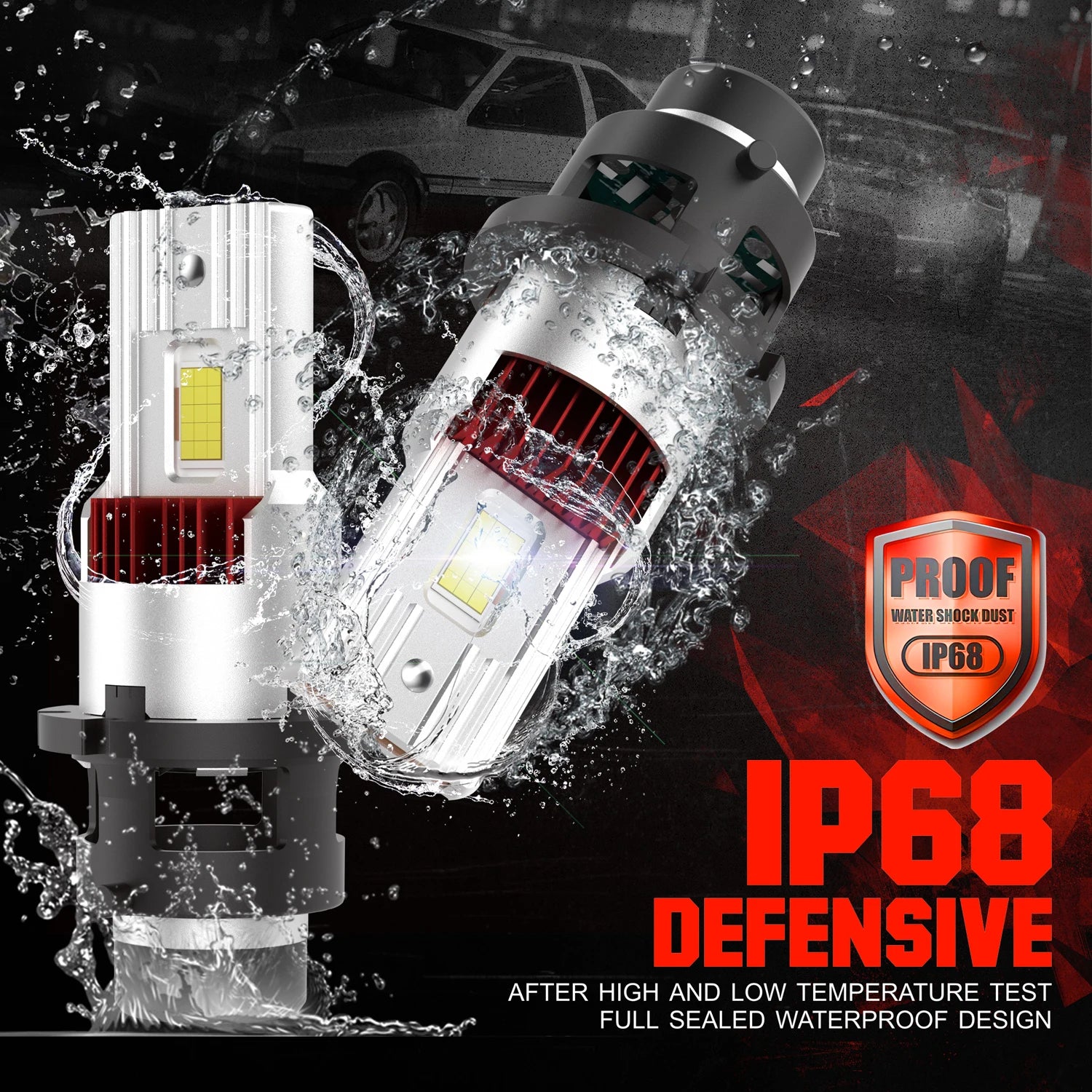 D2S D4S LED Car Headlights D2R D4R 300000LM Canbus Auto Headlamp 12V HID Turbo Bi-LED Bulb