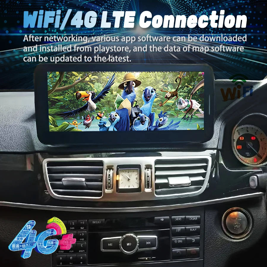 Bluetooth DSP Car Radio For Benz E W207 A207 C207 2014 Screen Android 14 Navi Wireless Car
