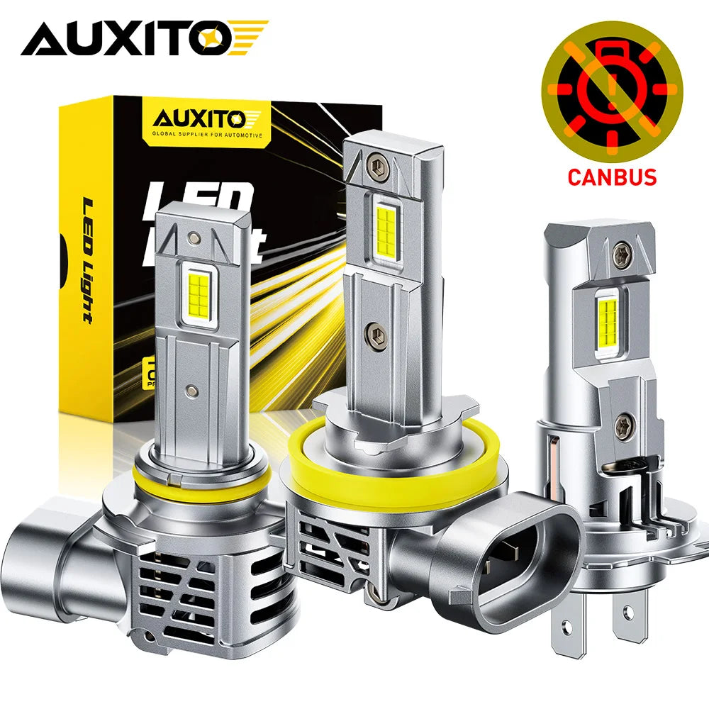 AUXITO 2Pcs H7 H11 Led Canbus H8 HB3 9005 HB4 9006 Led Headlights Mini Max Lumen 30000LM 70W Automobiles Auto Lamp 6500K White