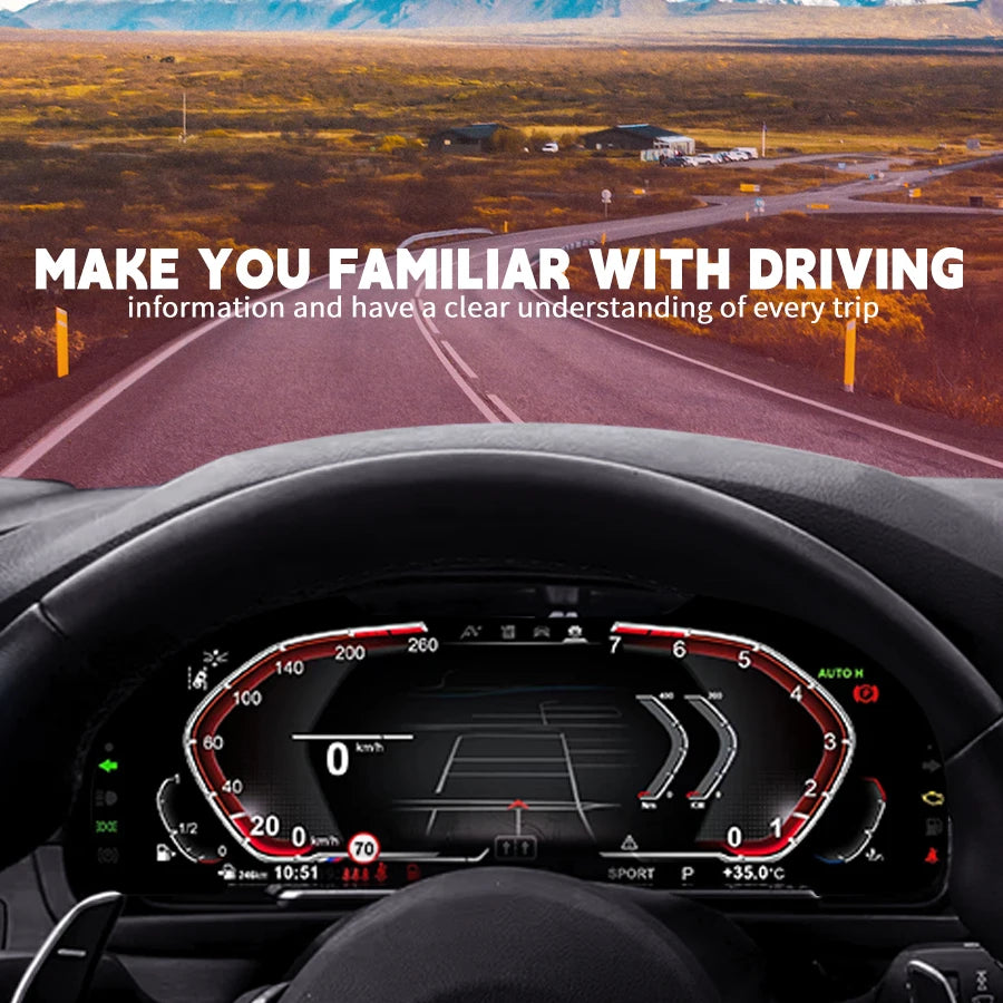 Car LCD Instrument For BMW 5 Series X5 7series F10 F15 F01 LCD panel cluster map Multiple