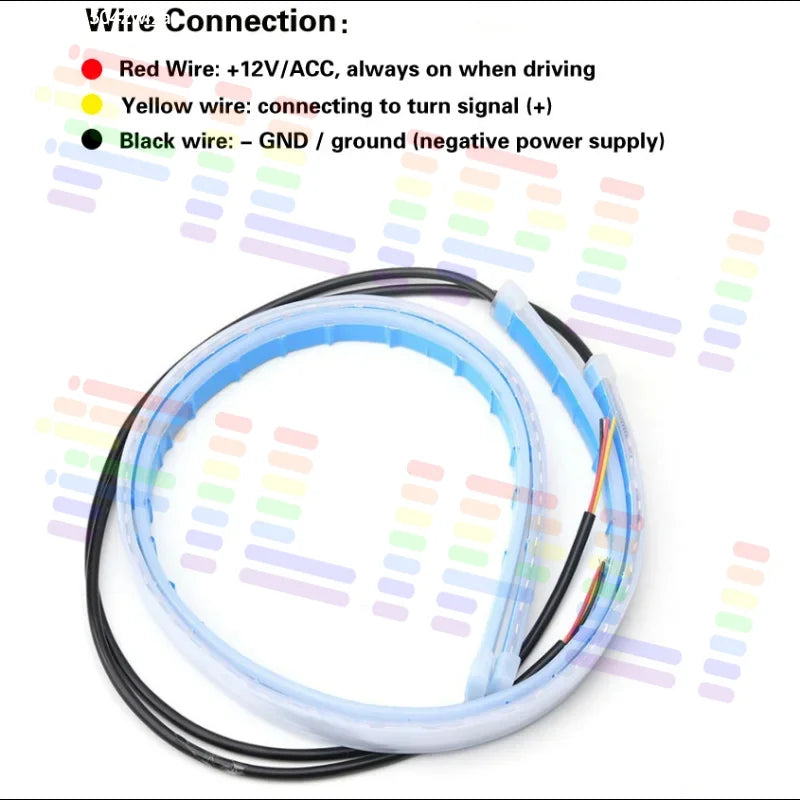 60/45/30cm (2-Pack) Flexible LED Decorative Light Strips For Vehicles — Universal Headligh | AUTOKITSHOP