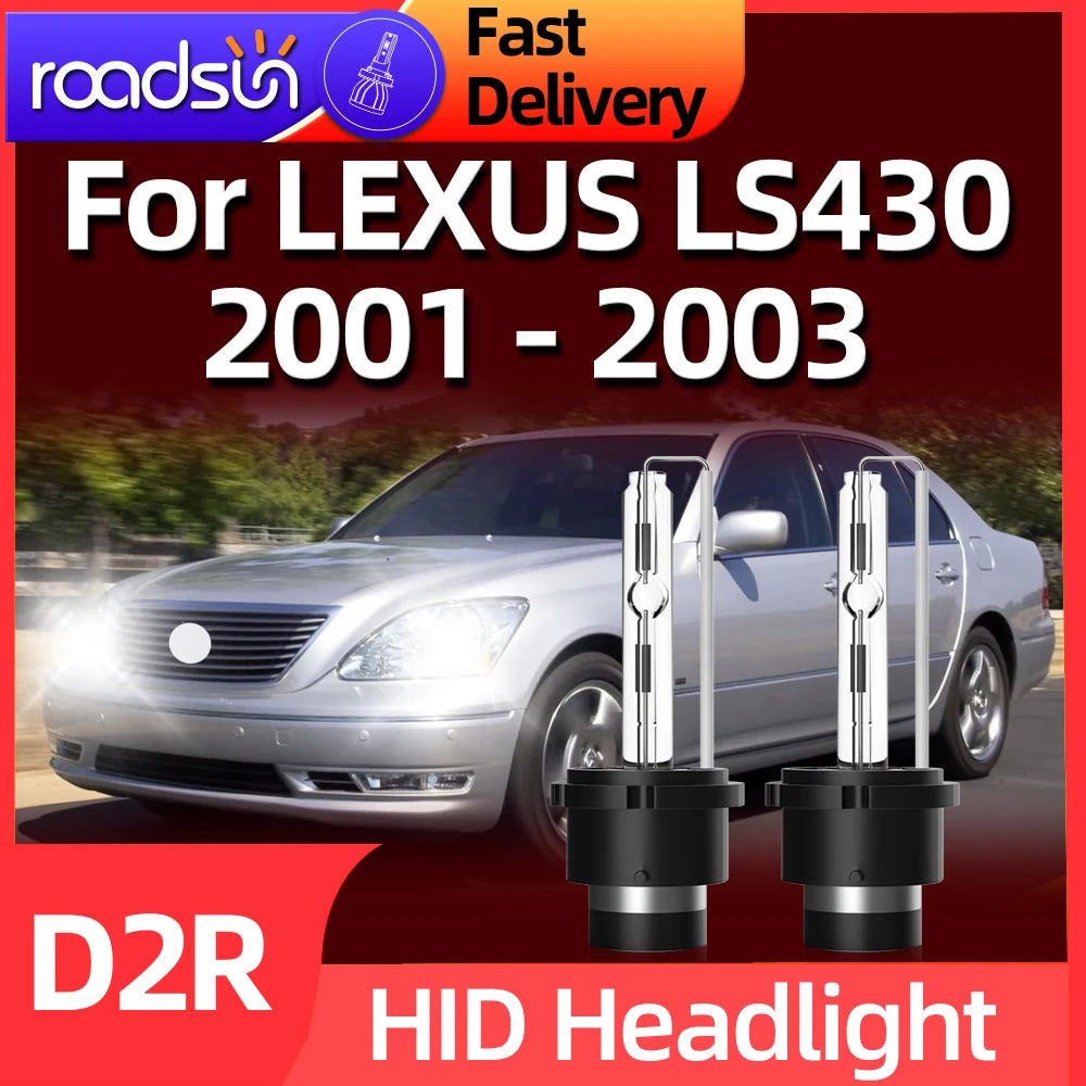 Roadsun 2PCS 6000K D2R HIgh brightness 35W Car Headlights Xenon HID Bulb For LEXUS LS430 2