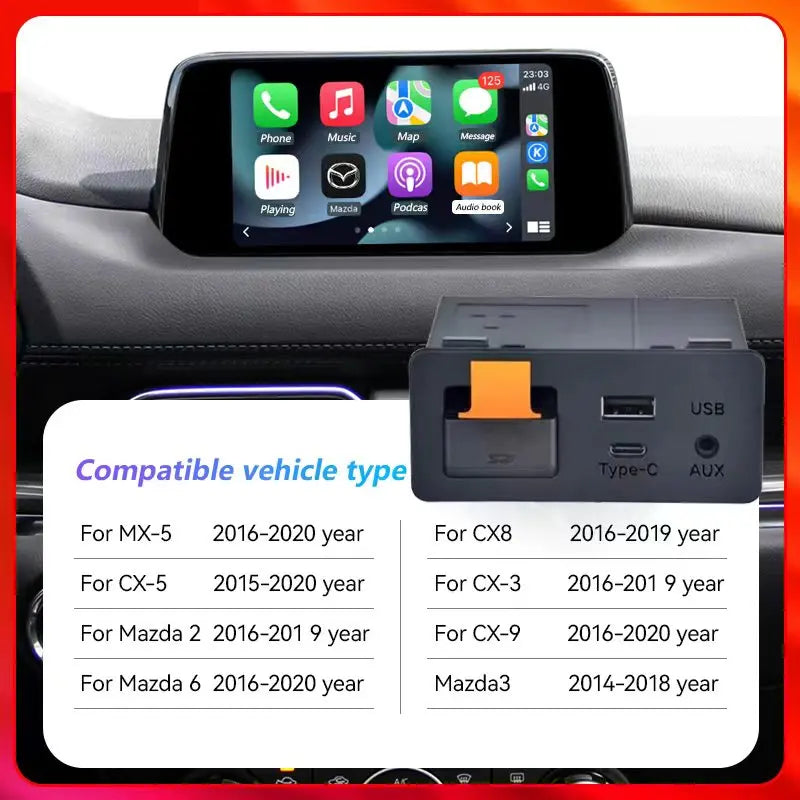 Type-c Fast Charging Bluetooth Wireless Apple CarPlay Android Auto Adapter Hub OEM for Ret