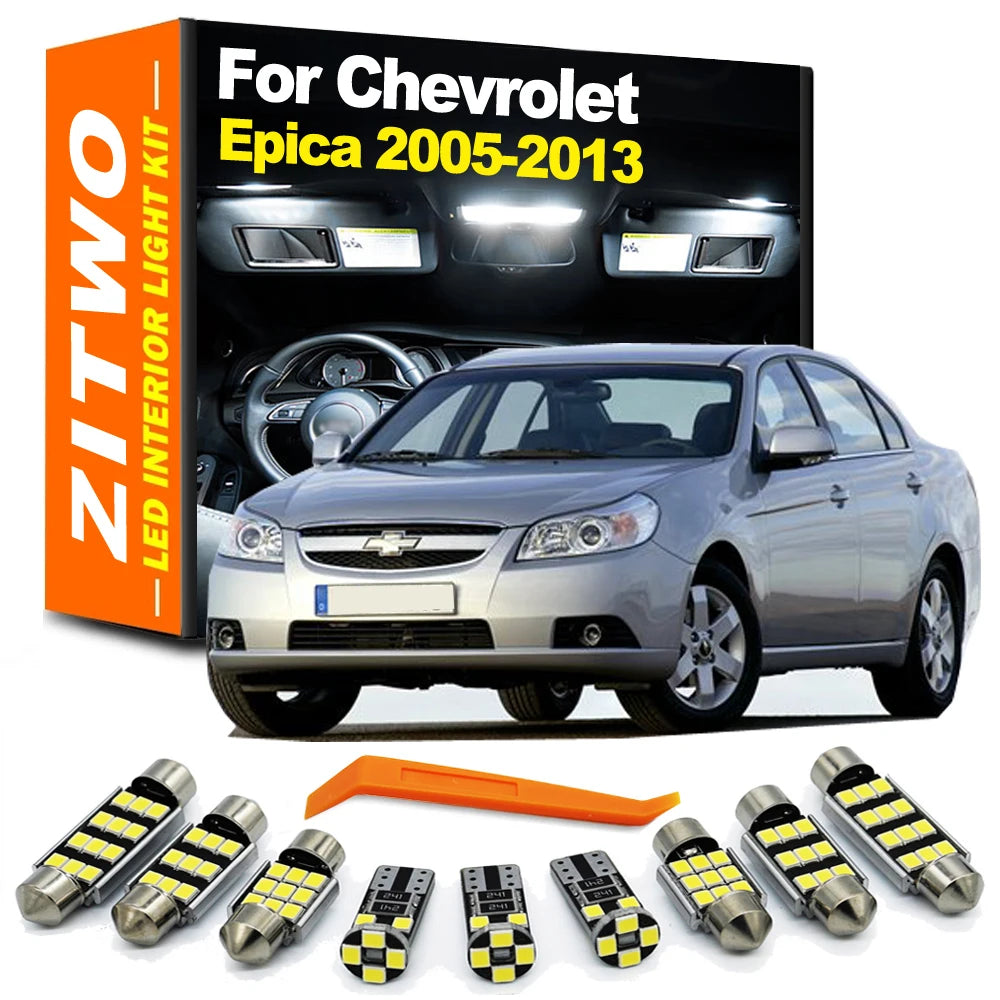 ZITWO 13Pcs Accessories LED Bulb Interior Dome Light Kit For Chevrolet Chevy Epica 2005 2006 200 - Canbus LED Car Light