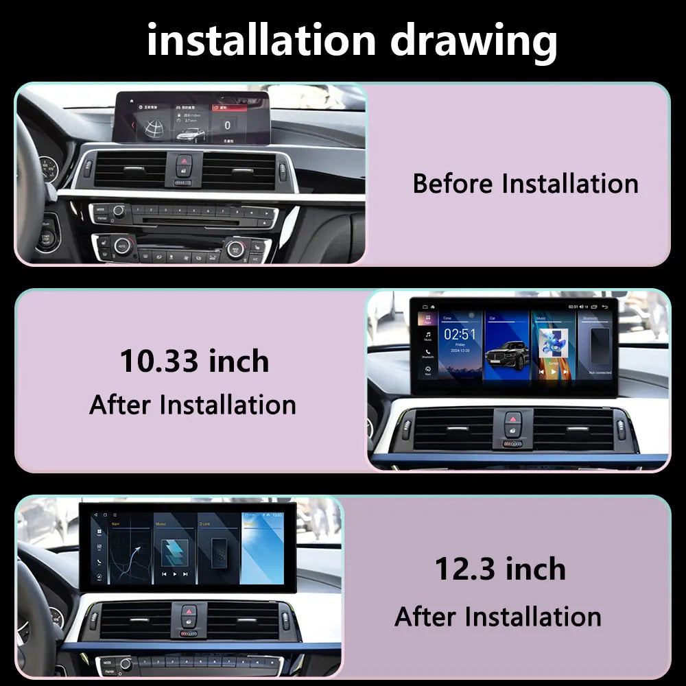 Car Radio Carplay Android for BMW 3/4 Series F30 F31 F32 F33 F34 F36 2013-2019 GPS Navi DS