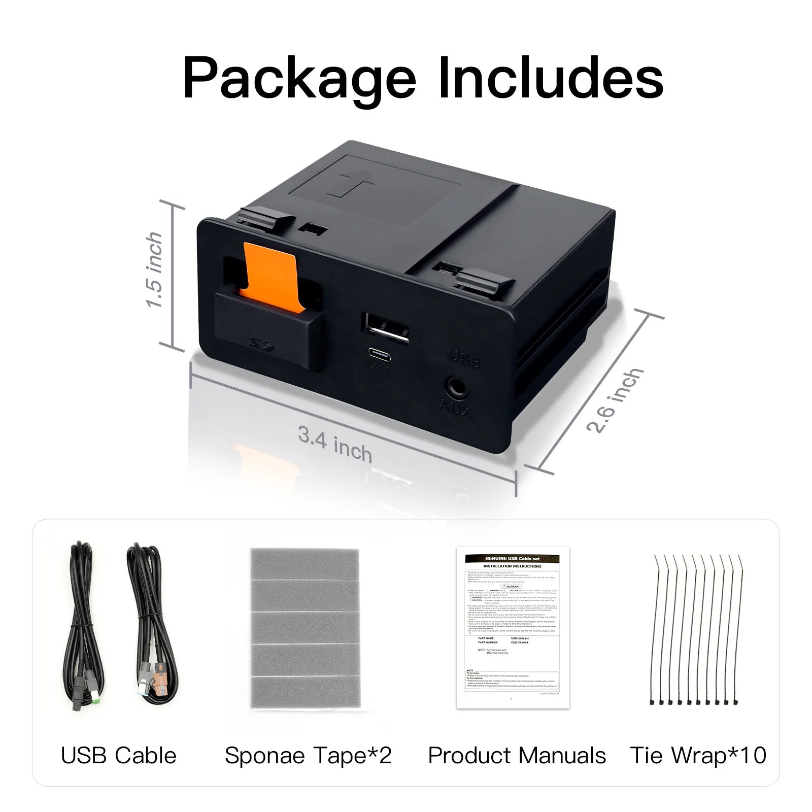 Type-c CarPlay Kit Android Auto Adapter USB Hub OEM for Mazda 3 6 2 CX5 CX3 CX8 CX9 Miata