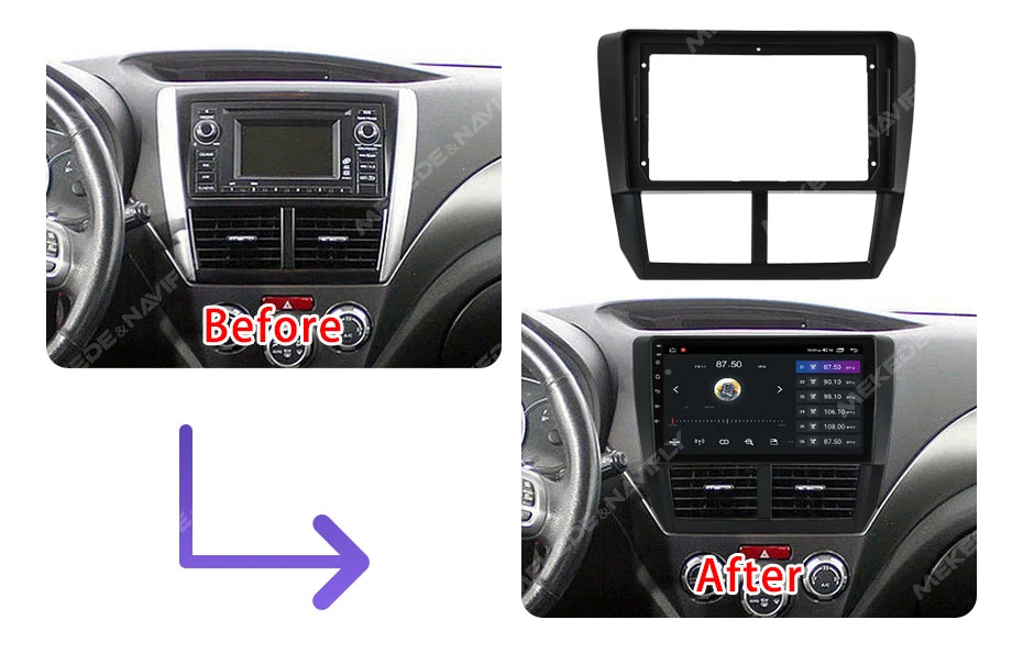 9 Inch Car Radio Frame Adapter for Subaru Forester Xv Levorg 2008-2012 Android Headunit Fa | AUTOKITSHOP