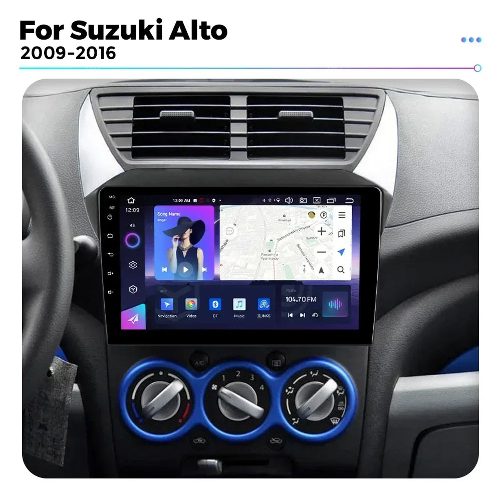 9inch Android System Car Radio for Suzuki Alto 2009-2016 Wireless Carplay AUTO USB FM Mult | AUTOKITSHOP
