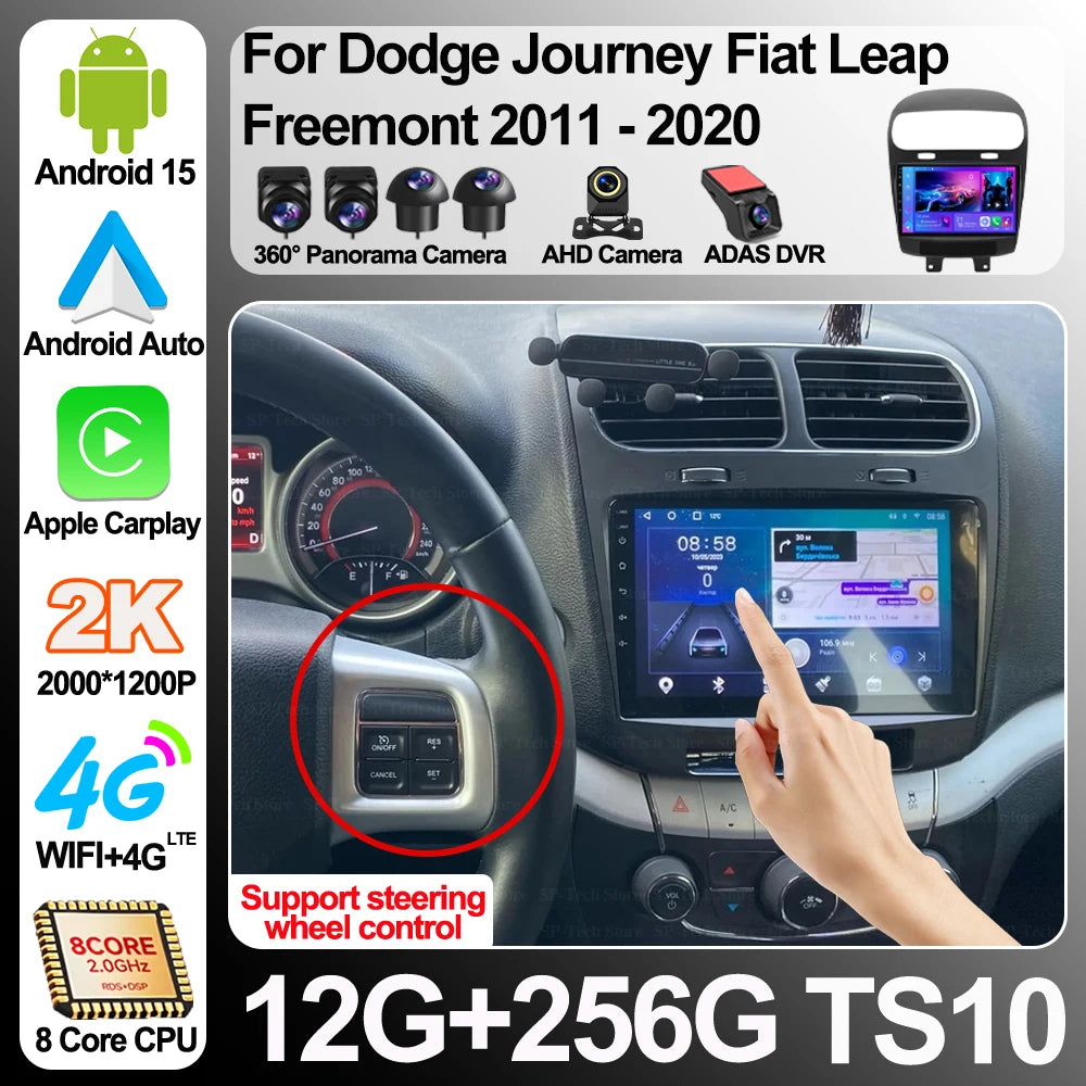 For Dodge Journey Fiat Leap Freemont 2011 - 2020 Car Radio Multimedia Video Player Stereo  | AUTOKITSHOP