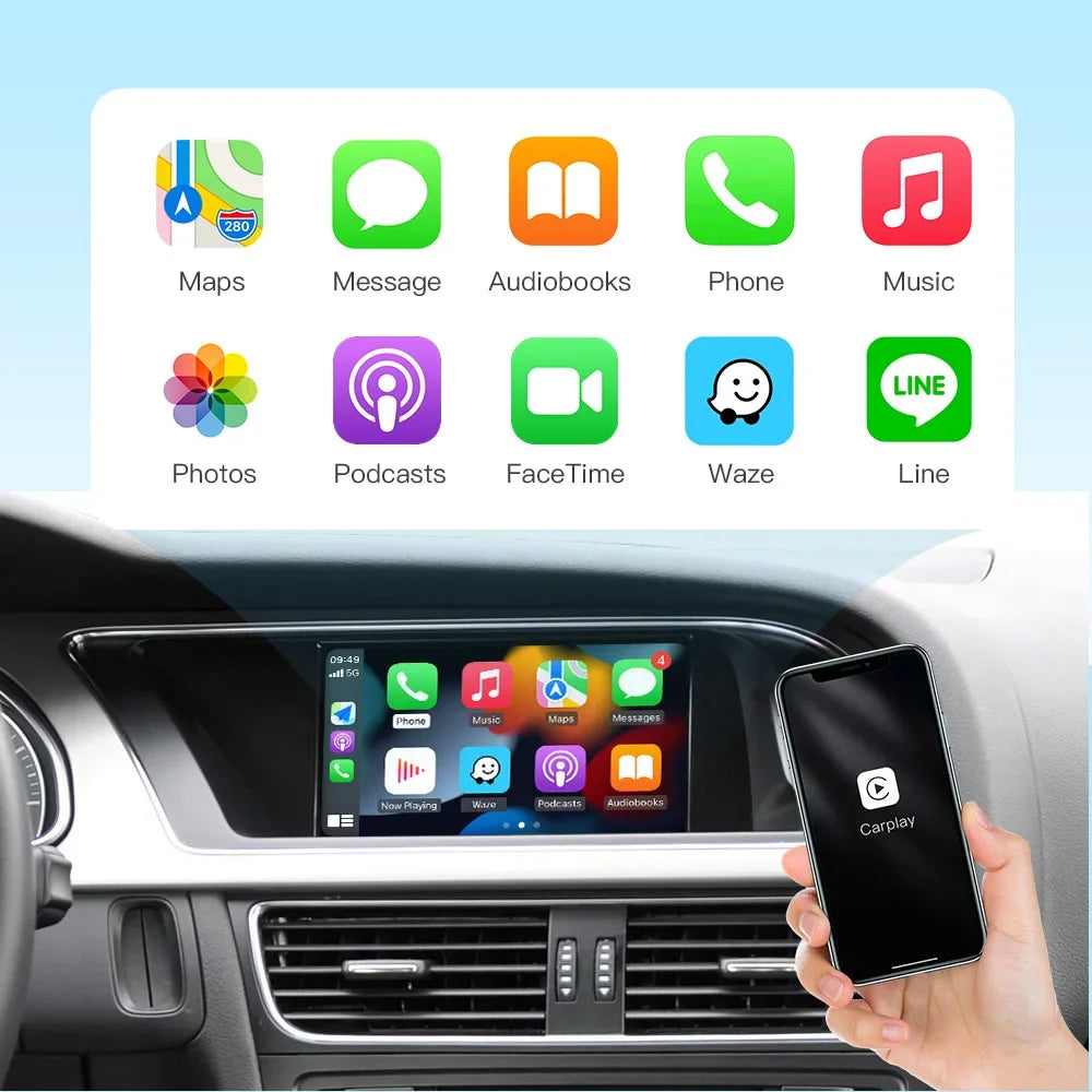Wireless CarPlay Android Auto for Audi A4 A5 Q5 S5 B8 2008-2016 With 3G MMI, ModelWith Mir | AUTOKITSHOP
