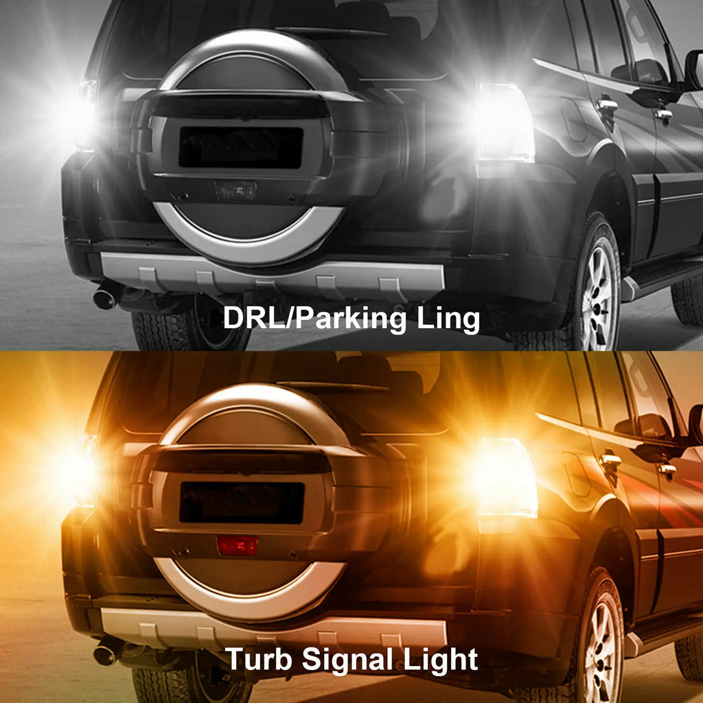 3157 3156 Switchback Car LED Turn Signal Light Bulbs DRL 4157na 3457a White Amber Auto Dri