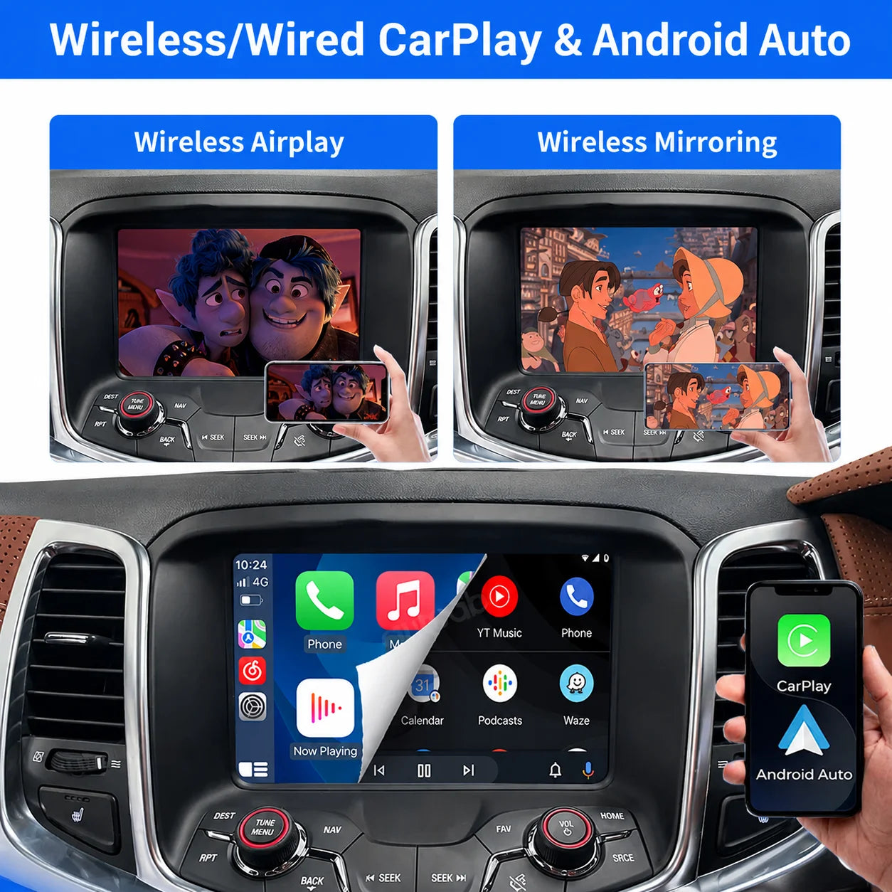 Wireless CarPlay Android Auto for Holden Commodore VF1 and VF2 2014-2017 MyLink System, Co | AUTOKITSHOP