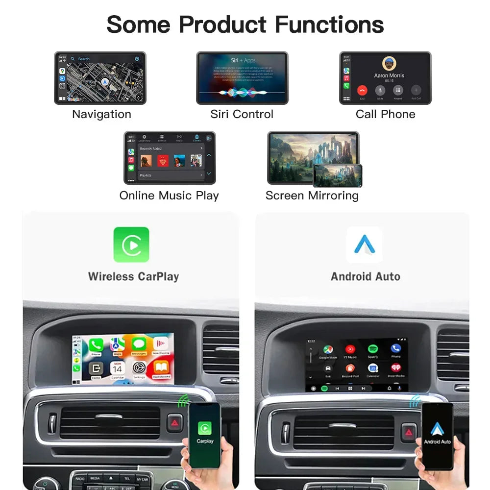 Wireless CarPlay Android Auto decoder box for Volvo xc60 s60l v60 v40 s60 with rear view c | AUTOKITSHOP