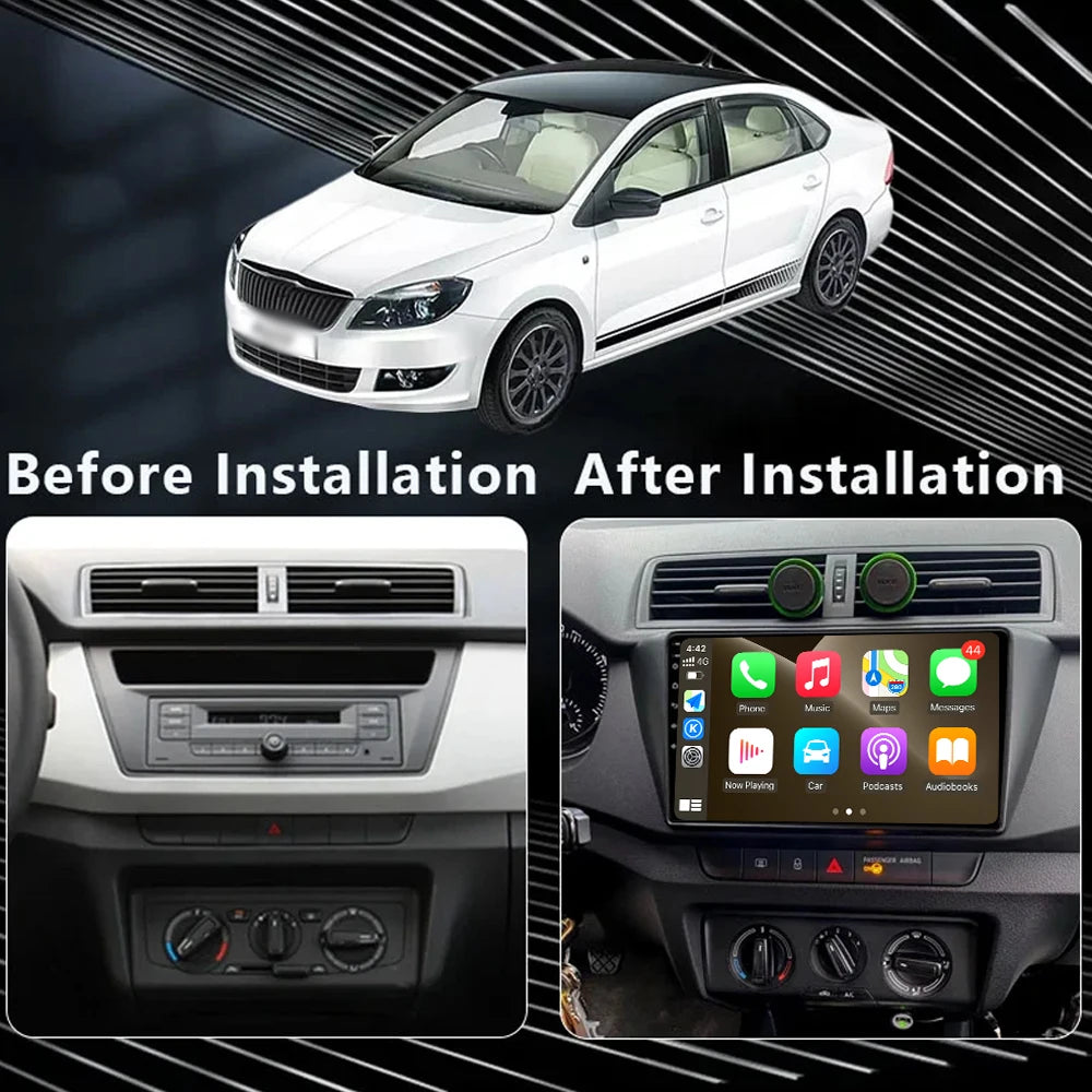 Wireless CarplayFor Skoda Fabia 3 Ill 2015-2018 2019 Android AUTO Car Radio Multimedia Pla