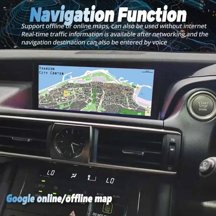 For Lexus IS RC 200 250 200t 300h 2013-2019 RHD Android 14 Navi Bluetooth Car Multimedia P