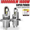 1600W Turbo H4 LED Headlight Bulbs CANBUS Lights 1800000LM Mini Lamp 1:1 3570 CSP Wireless