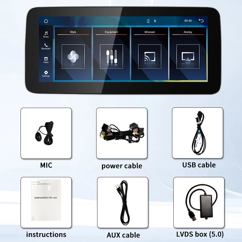 Factory Price 12.3"For Mercedes Benz C Class W205 GLC260 GLC300 X253 Wireless Carplay Andr