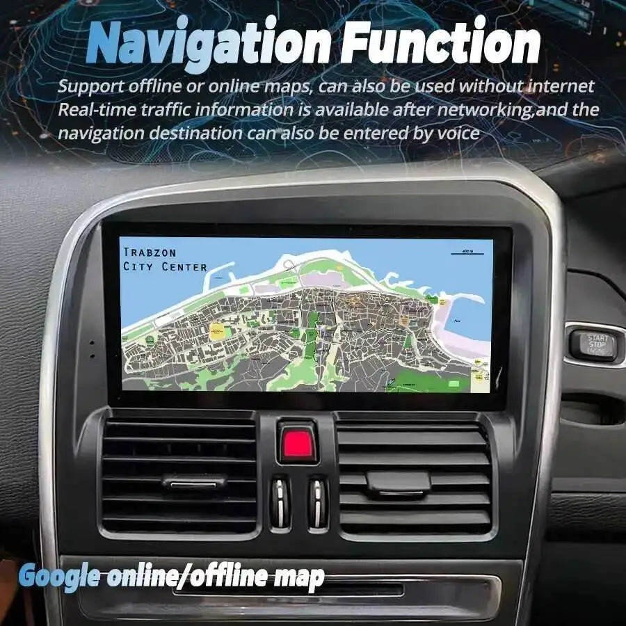 Rhd 8.8" Android 15 Carplay Auto Car Radio Multimedia Player GPS Navigation For Volvo XC60