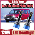 Canbus No Error 120W LED Headlight 6000K White 20000LM 12V For Fiat Doblo 2000 2001 2002 2