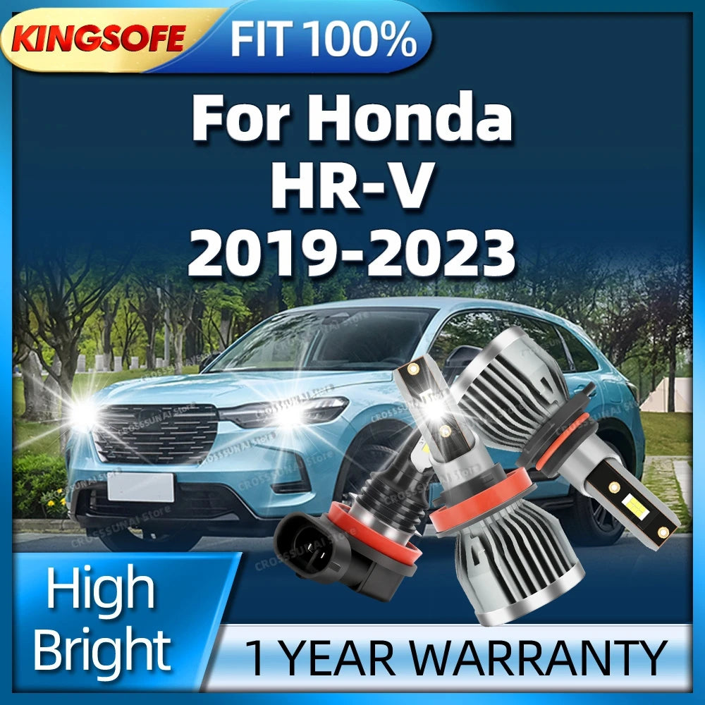 2/6Pcs LED Bulb HB3 CSP 30000LM High Bright Car Headlight H11 Fog Light Canbus For Honda H