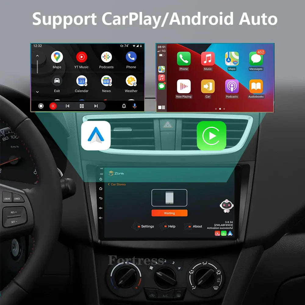 Android 16 For Suzuki Swift 4 2011 2012 2013 2014 2015 Wireless Android Auto Carplay Car R