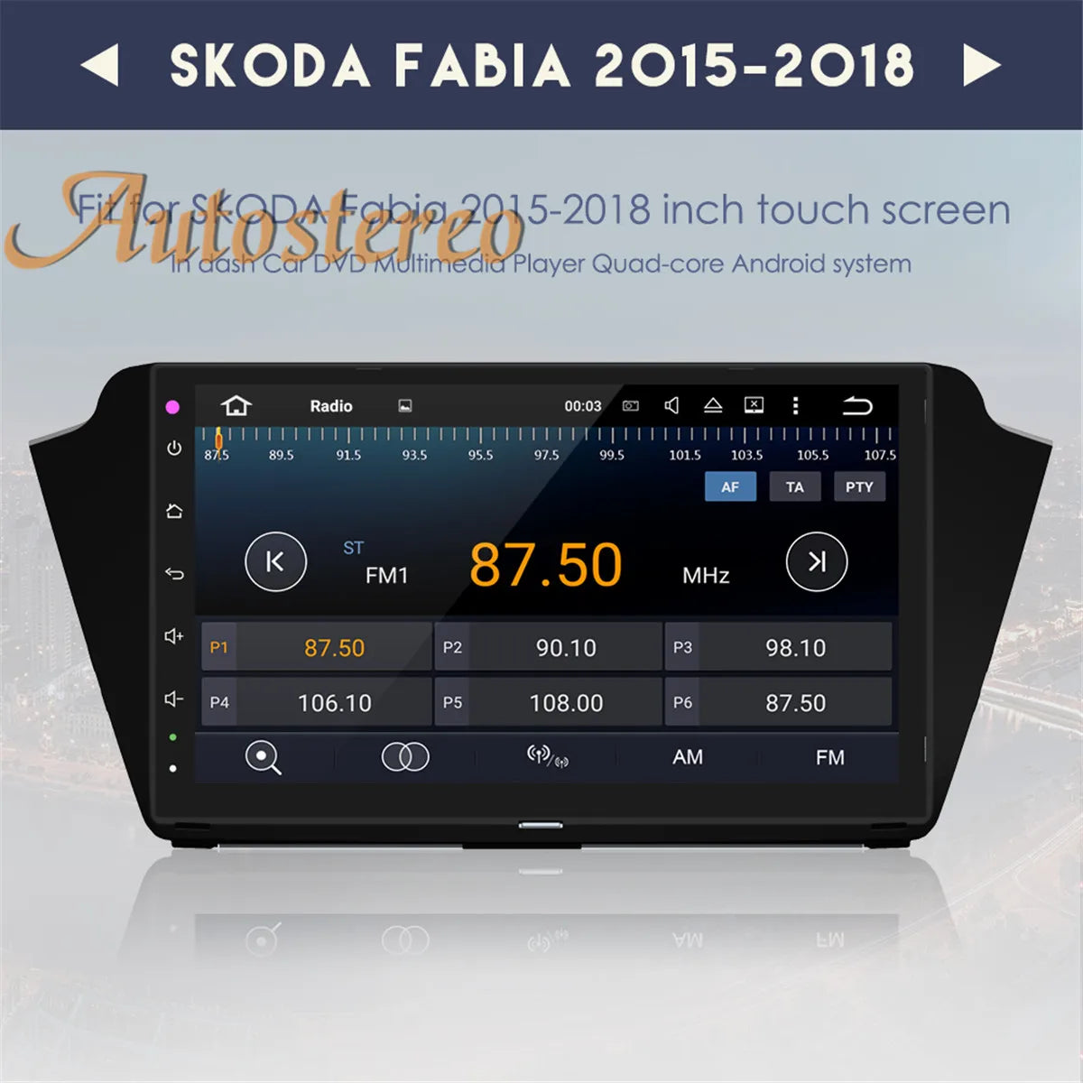 Android 14 Carplay For Skoda Fibia 2015-2019 Auto Car Radio Car GPS Navigation Car Multime