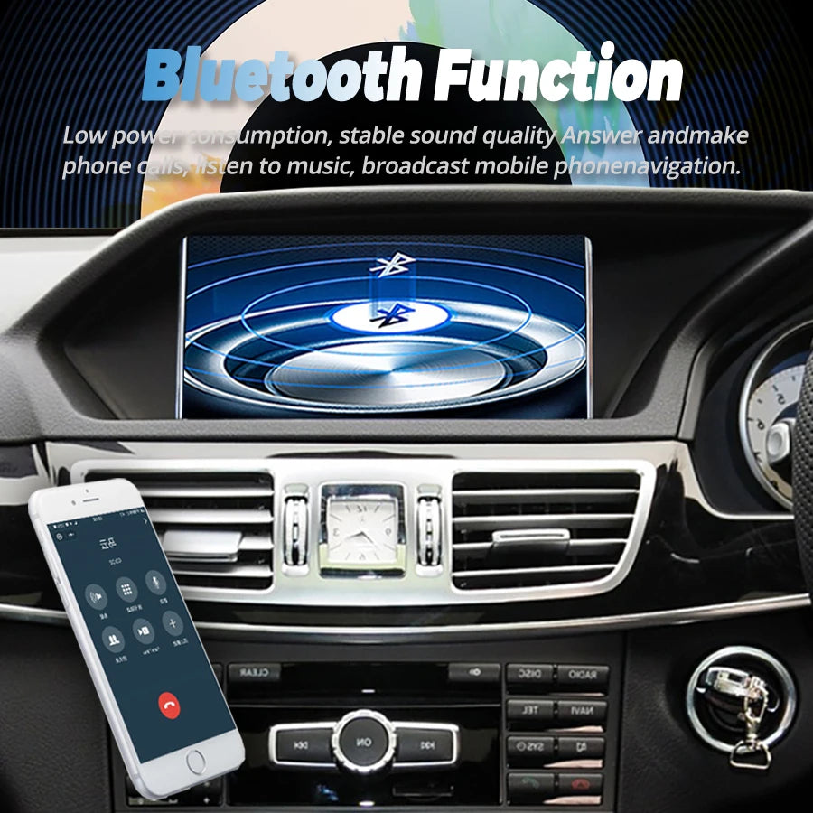 8inch DSP Qualcmm 668S AHD Screen For Benz E W207 A207 C207 2014 Android 14 Navi BT Wirele