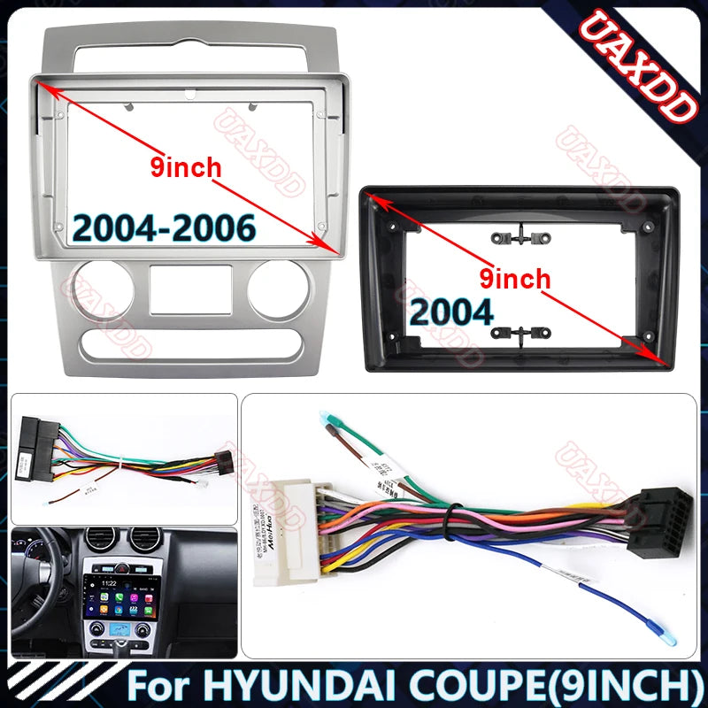 For HYUNDAI 2004-2006 ROHENS COUPE 9INCH Car Radio Android Stereo audio screen multimedia