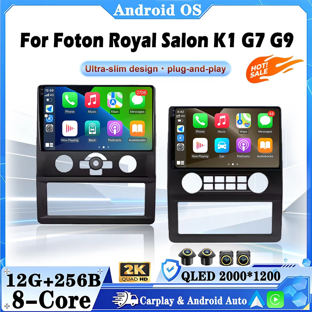 DSP Car Radio Carplay For Foton Royal Salon K1 G7 G9 GPS Navigation Android Auto Stereo Mu