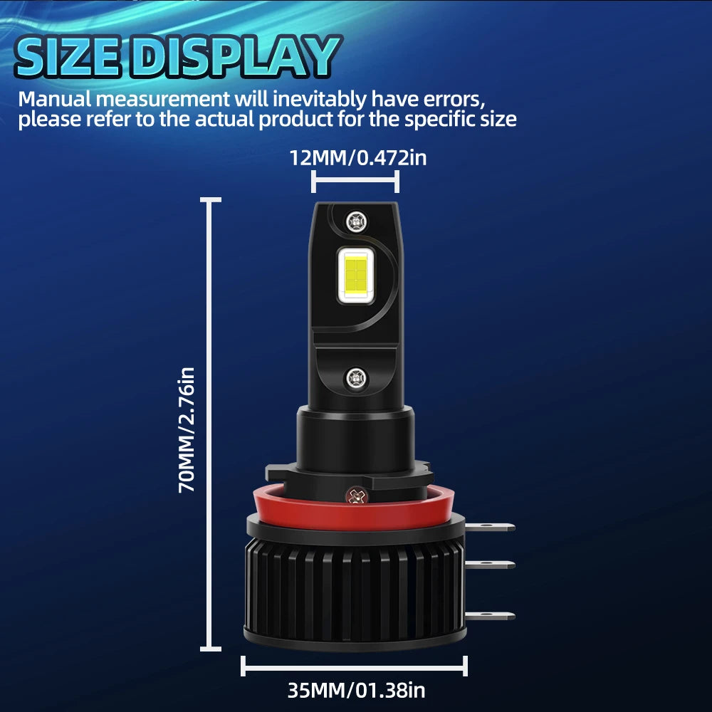 28000LM 100W 6000K LED Headlight Car High Beam Day Driving Running Light Bulbs 12V Lamps F