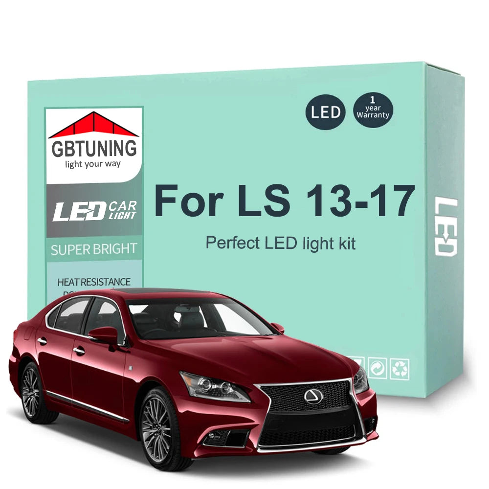17-Piece LED Interior Light Kit for Lexus LS LS460 LS460L LS600h LS600hL - Canbus Error-Free Bulbs | AUTOKITSHOP
