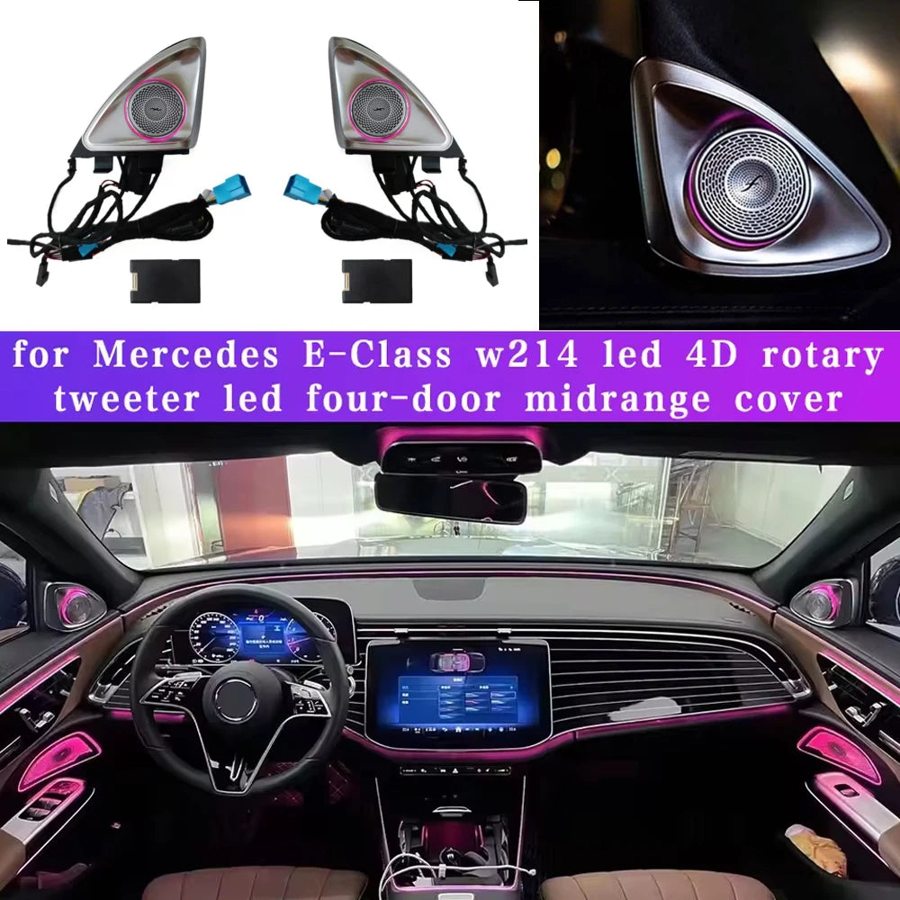 RGB 4D Rotating Tweeter Speaker for Mercedes W214 - RGB LED Ambient Speaker Car Interior Light