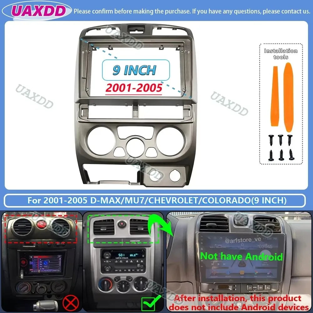 For 2001-2005 Isuzu DMAX mu-7 Chevrolet colorado 9inch radio android stereo frame panel fa