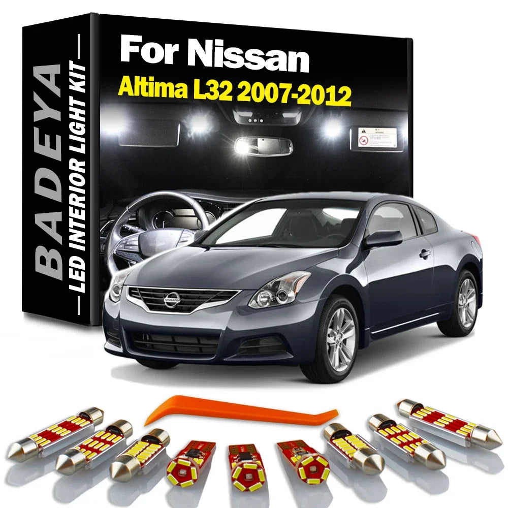 16-Piece LED Interior Light Kit for Nissan Altima L32 Sedan Coupe - Canbus Error-Free Bulbs | AUTOKITSHOP