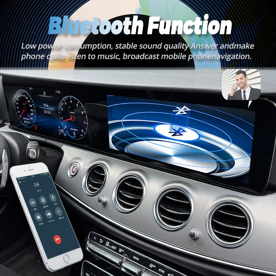 Car Radio 12.3+12.3inch For Mercedes Benz E class W213 NTG5.0/5.5 2016-18 Android 14 Video | AUTOKITSHOP