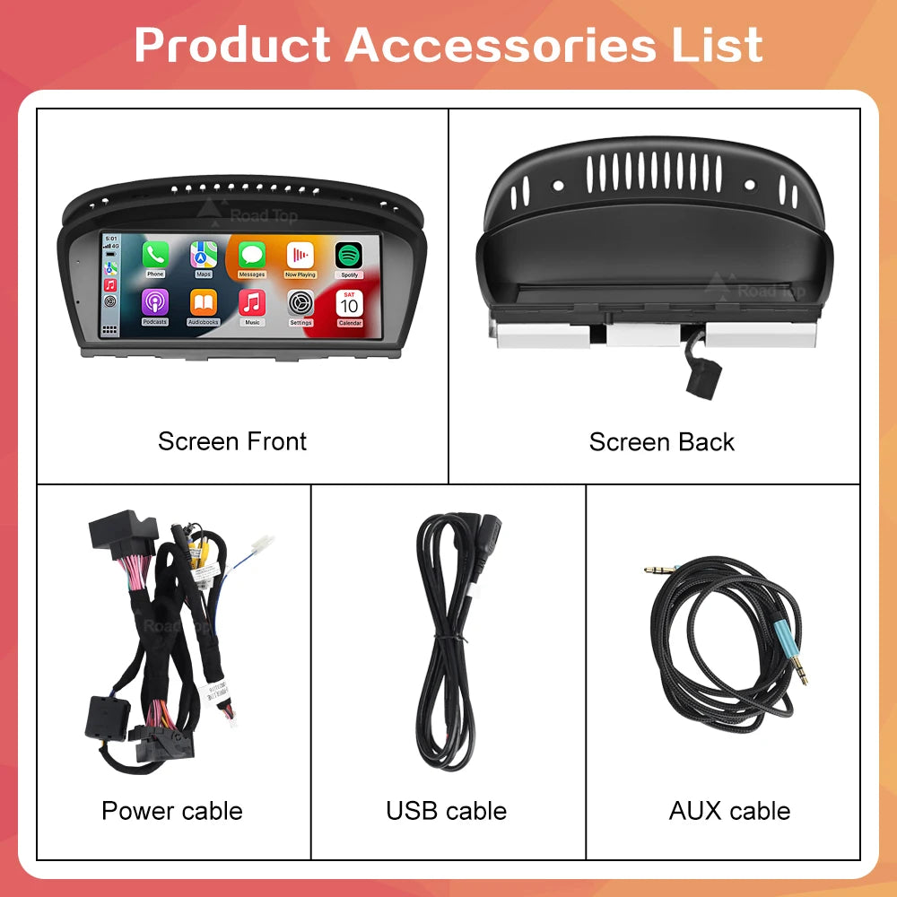 Wireless Carplay Screen For BMW 3 Series E90 E91 E92 E93 5 Series E60 E61 CCC CIC Car Mult | AUTOKITSHOP