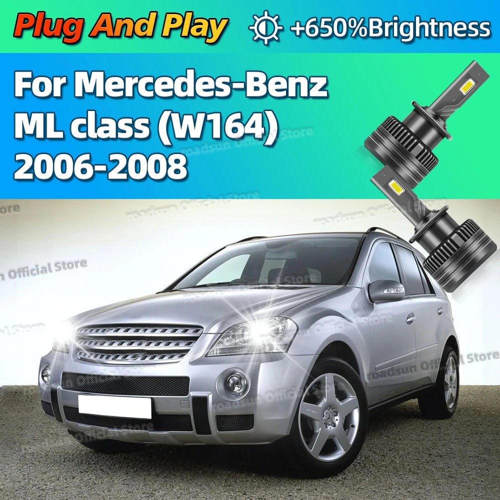 2x 6000K LED Headlights HID D2S Car Lamp Xenon HID 110W Turbo Light Bulbs For Mercedes Ben