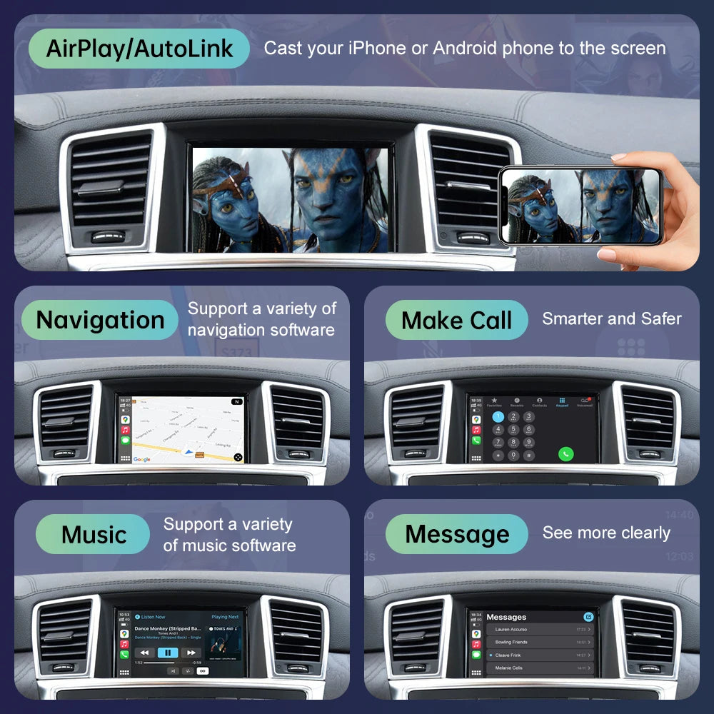Wireless CarPlay for Mercedes Benz ML GL W166 X166 NTG4.5/4,7 2012-2015 Android Auto Mirro | AUTOKITSHOP