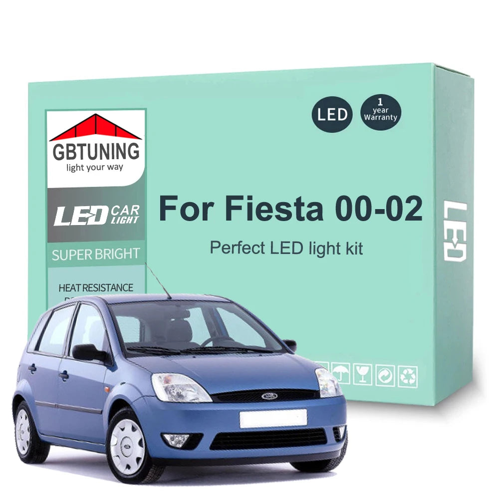 10-Piece LED Interior Light Kit for Ford Fiesta MK5 - Canbus Error-Free Bulbs | AUTOKITSHOP