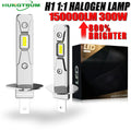 H1 Super Bright LED Lights for Car 150000LM 300W 1:1 Size Wireless Plug And Play CANBUS Bu