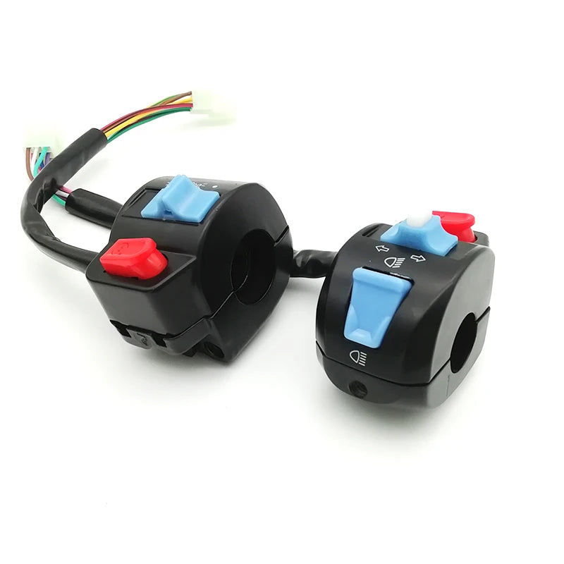 1 Pair 7/8" Motorcycle Scooter Handlebar Multi-Functions ON OFF Switch Controller